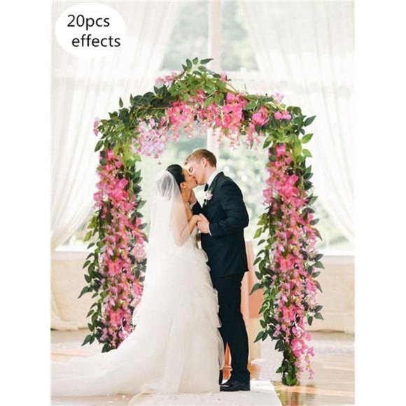 4Pcs 6.6Ft/Piece Artificial Flowers Silk Wisteria Garland Artificial Wisteria - Picture 7 of 7